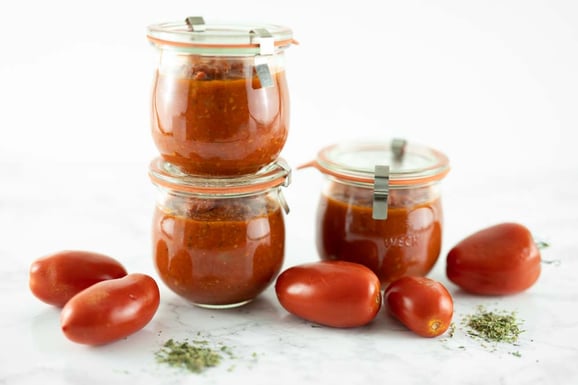 Pizza-Sauce aus dem Dampfgarer.