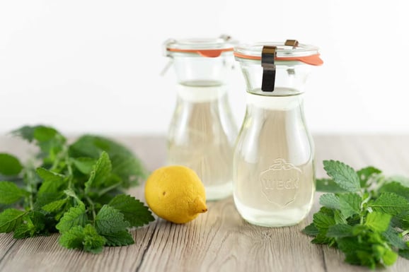 Zitronenmelissen-Sirup aus dem Dampfgarer.