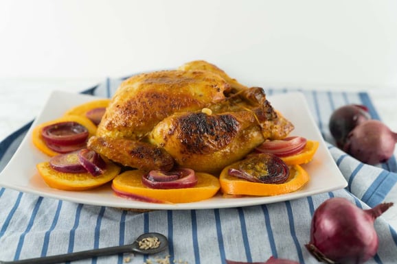 Orangen-Poulet aus dem Dampfgarer.