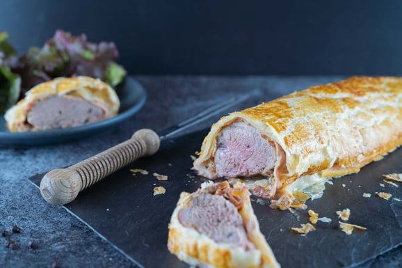 Filet im Teig aus dem Dampfgarer.