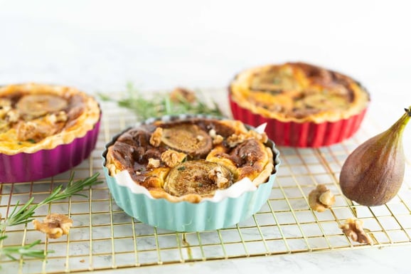 Feigen-Ziegenkäse-Quiche aus dem Dampfgarer.