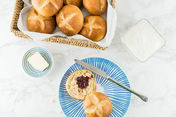 Joghurt-Brötchen aus dem Dampfgarer.