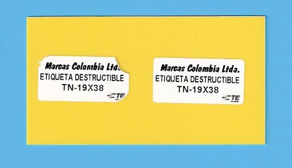 Etiqueta destructible TN