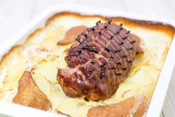 Rollschinkli-Braten aus dem Dampfgarer.