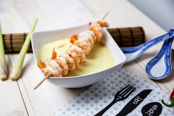 Rezept für Kombi-Steamer und Dampfgarer: Kokos-Suppe mit Garnelen