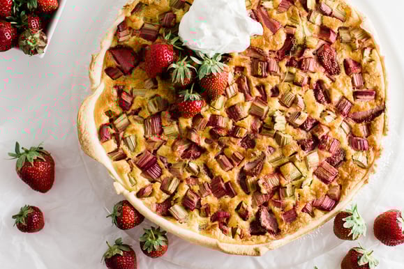 Erdbeer-Rhabarber-Wähe aus dem Dampfgarer.