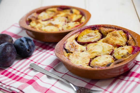 Steamhaus - Rezept für Kombi-Steamer und Dampfgarer: Zwetschgen-Clafoutis.