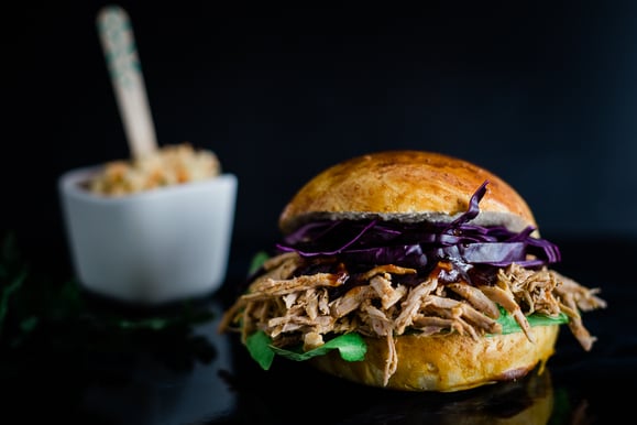 Pulled Pork Burger aus dem Dampfgarer.