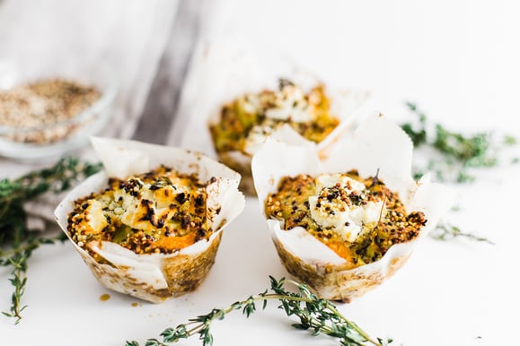 Quinoa-Kürbis-Muffins aus dem Dampfgarer.