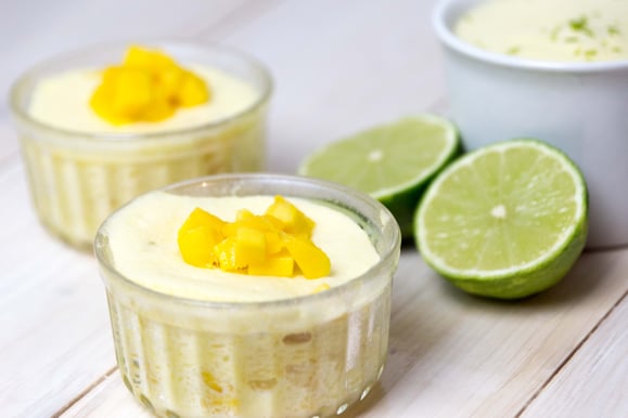 Mangosoufflé aus dem Dampfgarer.