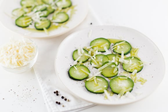 Zucchini an Parmesan.