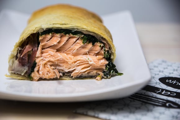 Rezept für Steamer und Dampfgarer: Lachs im Blätterteig.