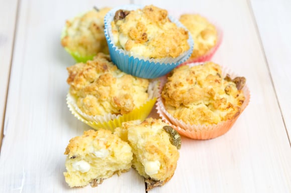 Feta-Oliven Muffins aus dem Dampfgarer.