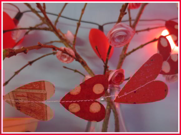 paper heart garland