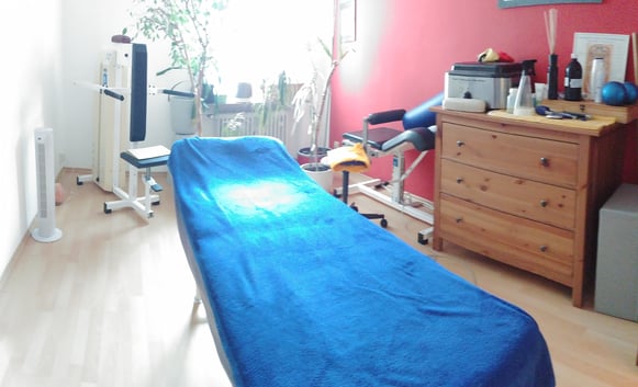 Physiotherapie Markus Lauer in München Giesing - Behandlungszimmer für z.B. Massage und Lymphdrainage