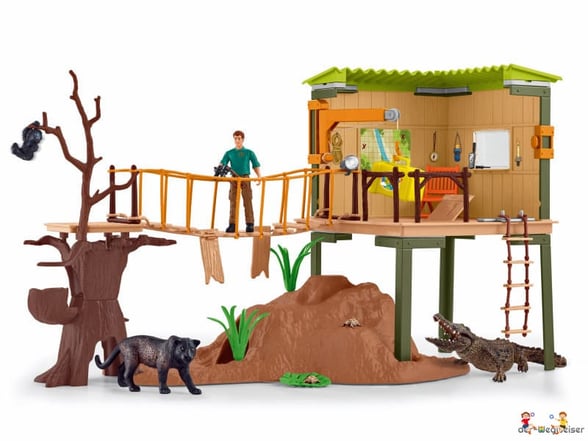 Im Paket Schleich 42507 Abenteuerstation sind 24 detailreiche Einzelteile enthalten, die zu spannenden und abwechslungsreichen Abenteuern einladen.