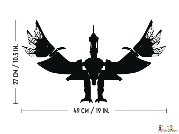 Die Besonderheit im Lego Paket 75574 ist der Toruk Makto mit Flügeln: Höhe 27cm, Breite 49cm