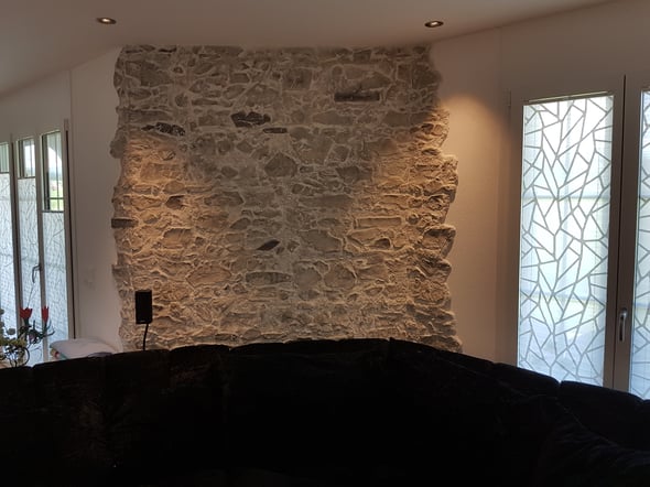 Steinwerke.ch moderne Wandverkleidung - Deko - Design - Wandpaneele, Modern - Elegant - Exklusiv - Steinwandbeleuchtung - Kunststein - Ambiente - Freude