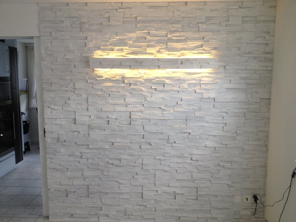 Steinwerke.ch moderne Wandverkleidung - Deko - Design - Wandpaneele, Modern - Elegant - Exklusiv - Steinwandbeleuchtung - Kunststein - Ambiente