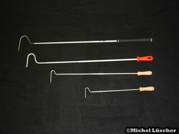 Schlangenhaken (von oben nach unten, 95cm, 90cm, 70cm, 45cm)