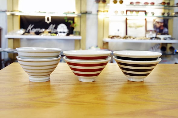 波佐見焼　ボーダー茶椀