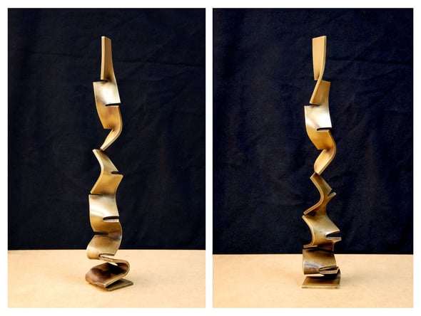 「 - 空へ - （S-1）」　真鍮 ／ H.26xW.4xD.4cm