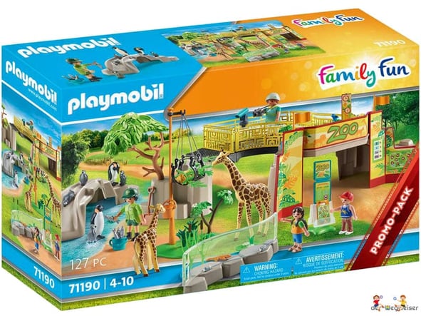 Bei der Bestellung im Onlineshop der-Wegweiser erhalten Sie das Playmobil Paket 71190 "Playmobil Family Fun Mein Erlebnis Zoo".
