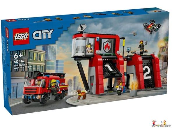 Bei der Bestellung im Onlineshop der-Wegweiser erhalten Sie das Lego Paket 60414 "Lego City Feuerwehrstation 60414".