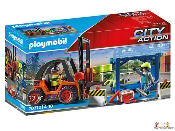Bei der Bestellung im Onlineshop der-Wegweiser erhalten Sie das Playmobil Paket 70772 "Gabelstapler mit Fracht".