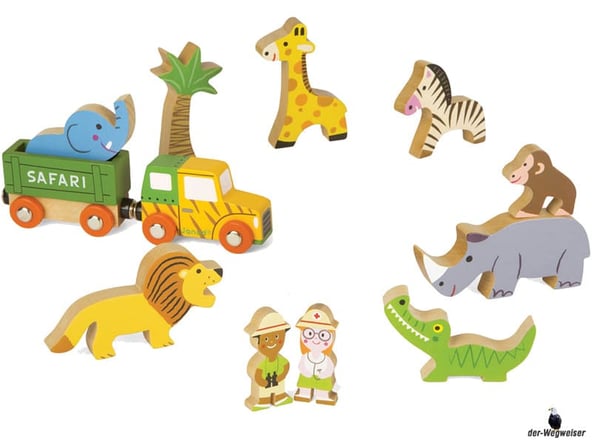 Die Besonderheiten im Janod Paket sind die hochwertige Verarbeitung der Materialien und das die Farbe auf Wasserbasis ist.