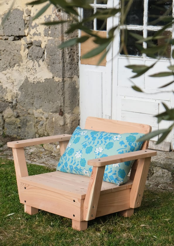 coussin toile outdoor rayée made in france