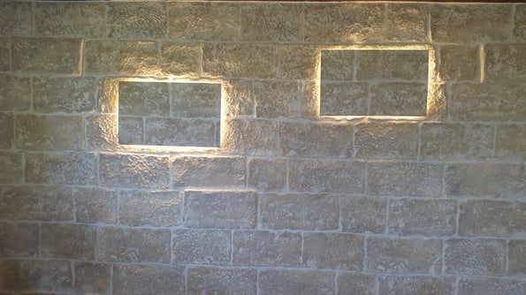 Steinwerke.ch moderne Wandverkleidung - Deko - Design - Wandpaneele, Modern - Elegant - Exklusiv - Wohnzimmer - Steinwandbeleuchtung - Kunststein - Ambiente - Freude