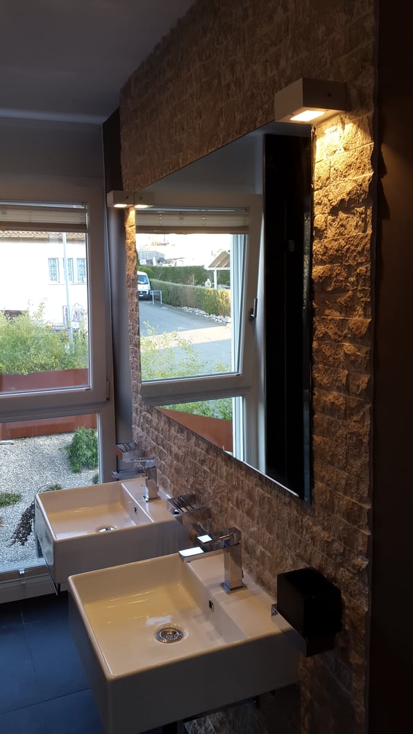 Steinwerke.ch moderne Wandverkleidung - Deko - Design - Wandpaneele, Modern - Elegant - Exklusiv - Steinwandbeleuchtung - Kunststein - Ambiente - Freude