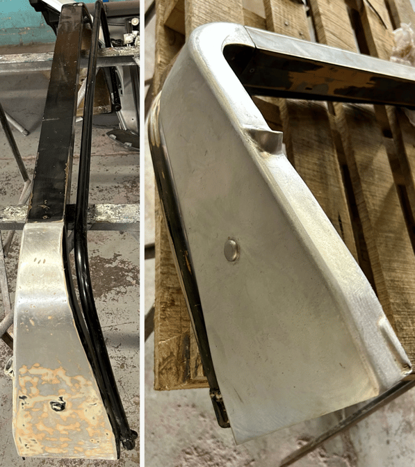 Décapage et préparation de l'arceau de la Spartan