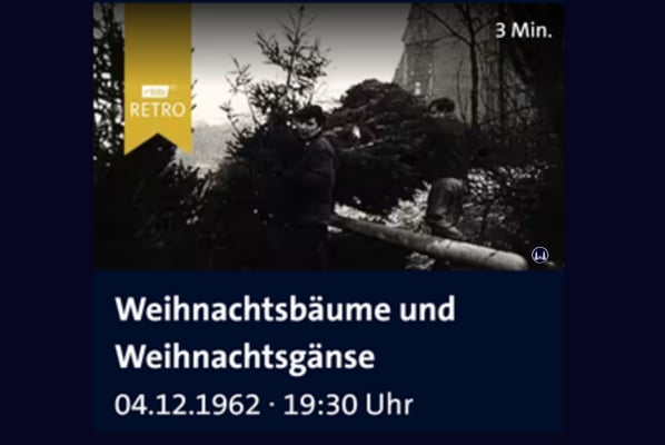 Weihnachtsbäume und Weihnachtsgänse. Beitrag der Abendschau vom 4.12.21962. Otto Schmidt war ein kreativer Kopf wenn es darum ging, auch die Kühle Jahreszeit zu nutzen, während der kein Schiffsverkehr durchgeführt werden konnte. Wie der Bericht zeigt, ver