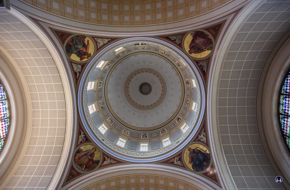Potsdam, Nikolaikirche. Blick in die Kuppel