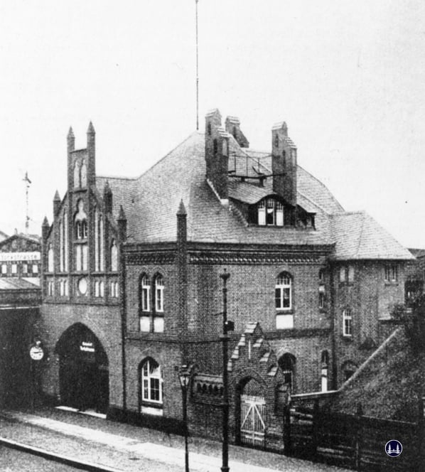 Bahnhof Yorckstraße um 1900. Aus: Zeitschrift der Bauverwaltung, 1909.