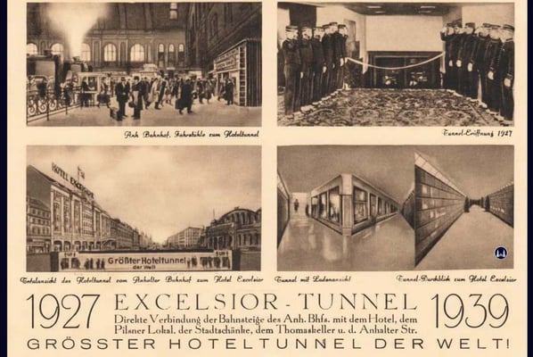 Der Hoteltunnel des Excelsiors zum Anhalter Bahnhof.
