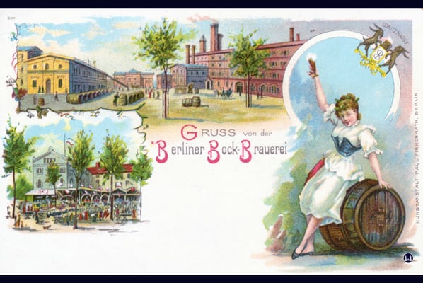 e alte Bockbrauerei auf einer Karte der Jahrhundertwende. 1897 hatten Paul Finkenrath und Paul Grasnick gemeinsam den Postkartenverlag gegründet, doch bereits ein Jahr später verließ Paul Grasnick die Firma und gründete seinen eigenen Verlag. Der Verlag P