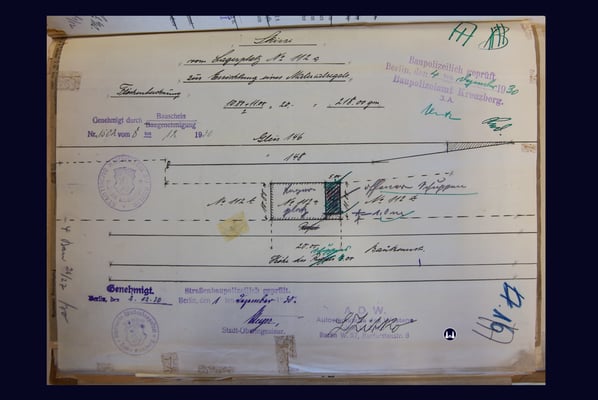 Dem Antrag wurde eine Zeichnung mit der Darstellung des doch eher übersichtlichen Bauvorhabens auf dem von Zitko gepachteten Lagerplatz 112a beigefügt