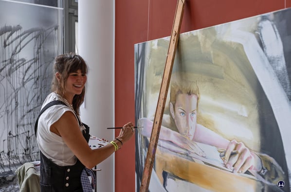Anna Borowy beim Livepainting