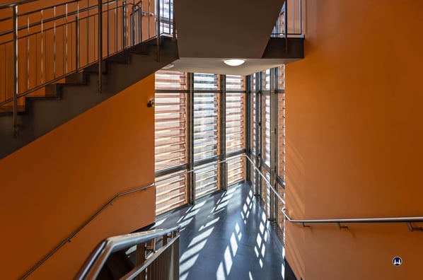 Doch auch das Treppenhaus hat seine reizvollen Perspektiven.