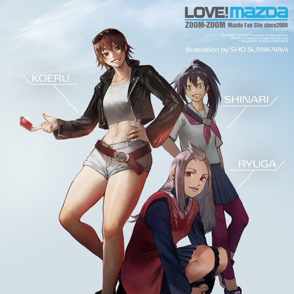 LOVEMAZDAオリジナルキャラクター 画像クリック（タップ）で紹介ページに移動します