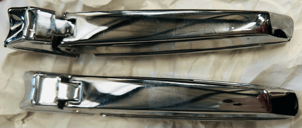 charnières de coffre chromées Hillman Imp