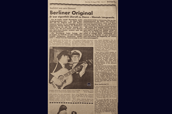 Nachruf auf Otto Schmidt.