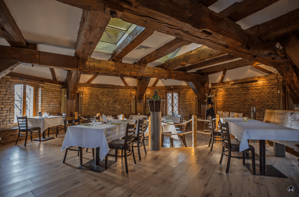 Berlin Jungfernmühle Wiesenstein Blick in den Gastraum 1. Obergeschoss