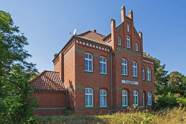 Die Königliche Militär-Eisenbahn. Bahnhof Rangsdorf, Gleisseite.