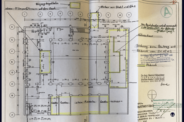 Die Abbruchgenehmigung für die denkmalgerecht abzureißenden Gebäudeteile des Tivolis.