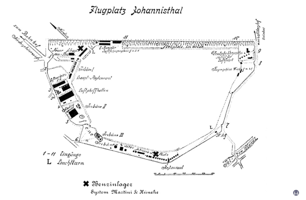 Der Flugplatz Johannisthal 1909.