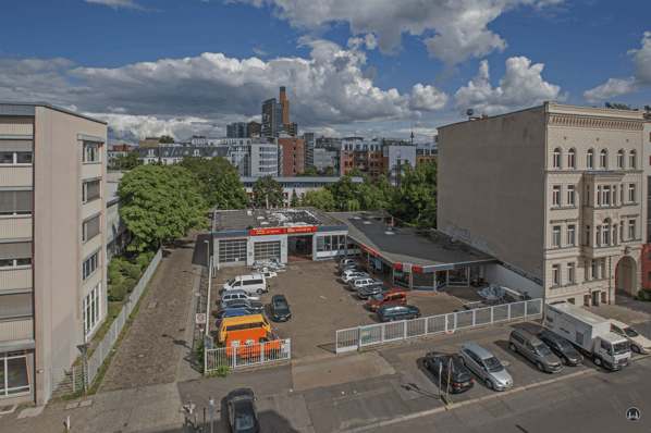 Berlin Mitte Lützowstraße 7 Autoreparaturwerkstatt Michael Pötschke Draufsicht und Kindergarten